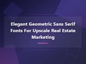 Elegant Geometric Sans Serif Fonts for Upscale Real Estate Marketing